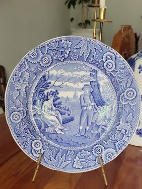 Spode Blue and White 'Woodman' Decorative Plate